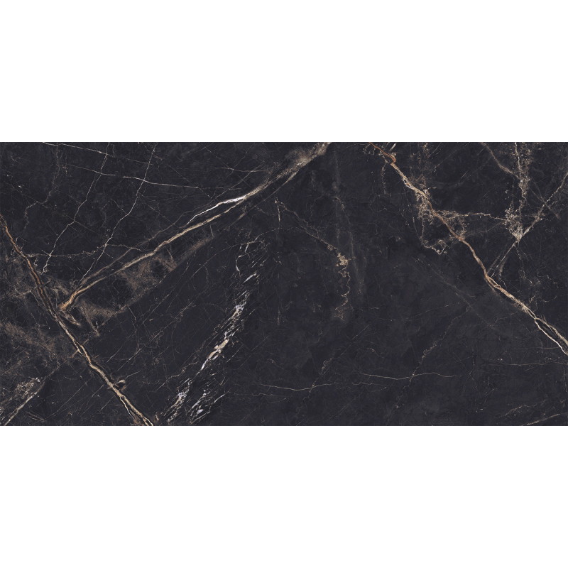 Mexen Eminet Black glasiertes Feinsteinzeug rek. G1, Boden- und Wandfliese 120 x 60 cm, Hochglanz - TL201-120-060-00