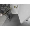Mexen Kioto+ Duschwand mit Ablage Walk-in 80 x 200 cm, weißes Muster, gold - 800-080-121-50-85