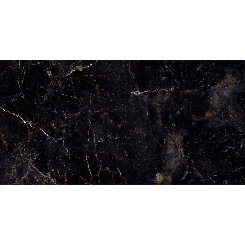 Mexen Champion Black schwarz glasierte rekt. G1, Boden-Wand-Fliese 120 x 60 cm, Hochglanz - TL202-120-060-00