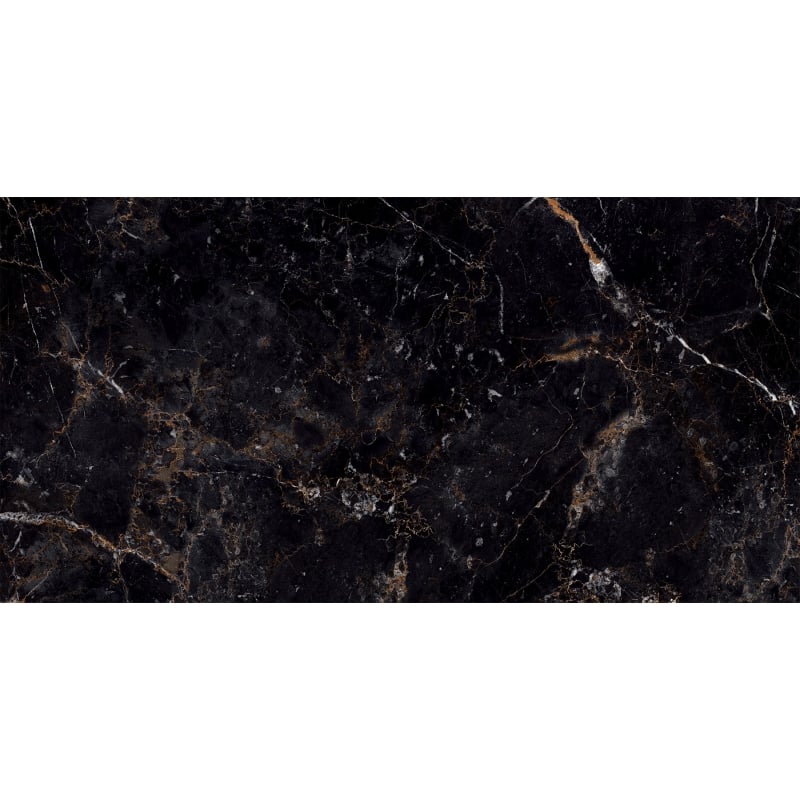 Mexen Champion Black schwarz glasierte rekt. G1, Boden-Wand-Fliese 120 x 60 cm, Hochglanz - TL202-120-060-00