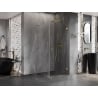 Mexen Lunar-B L Duschkabine schwenkbar rechts 80 x 80 cm, transparent, gold - 832L-080-080-50-00-P
