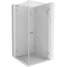 Mexen Lunar-B L Duschkabine schwenkbar rechts 80 x 80 cm, transparent, gold - 832L-080-080-50-00-P