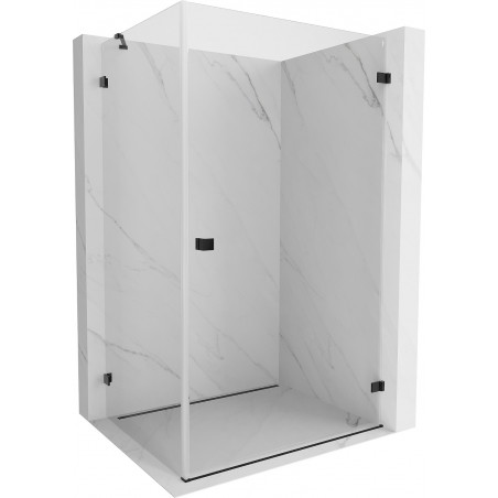 Mexen Lunar-B Duschkabine rechts schwenkbar 85 x 80 cm, transparent, schwarz - 832-085-080-70-00-P