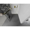 Mexen Kioto+ Duschwand mit Ablage Walk-in 110 x 200 cm, weißes Muster, gold - 800-110-121-50-85