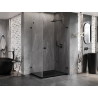 Mexen Lunar-B Duschkabine rechts öffnend 95 x 80 cm, transparent, schwarz - 832-095-080-70-00-P