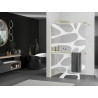 Mexen Kioto+ Duschwand mit Ablage Walk-in 70 x 200 cm, weiße Welle, Gold - 800-070-121-50-97