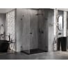 Mexen Lunar-B Duschkabine, rechte Tür, 100 x 90 cm, transparent, schwarz - 832-100-090-70-00-P