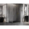 Mexen Lunar-B L Duschkabine, rechts öffnend, 95 x 80 cm, transparent, gold - 832L-095-080-50-00-P