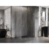 Mexen Lunar-B L Duschkabine, rechts öffnend, 95 x 80 cm, transparent, gold - 832L-095-080-50-00-P