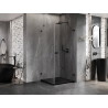 Mexen Lunar-B Pendeltür-Duschkabine rechts 100 x 100 cm, transparent, schwarz - 832-100-100-70-00-P