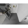 Mexen Kioto+ Duschwand mit Ablage Walk-in 90 x 200 cm, weiße Welle, gold - 800-090-121-50-97