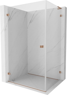 Mexen Lunar-B L Duschkabine schwenkbar links 85 x 80 cm, transparent, gebürstetes Kupfer - 832L-085-080-65-00-L