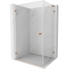 Mexen Lunar-B L Duschkabine links öffnend 100 x 90 cm, transparent, gebürstetes Kupfer - 832L-100-090-65-00-L
