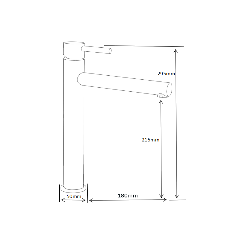 Mexen Elba hoher Waschtischarmatur, Chrom - 74110-00