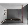 Mexen Kioto+ Duschwand mit Regal Walk-in 90 x 200 cm, transparent, Roségold - 800-090-121-60-00