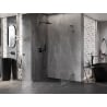 Mexen Lunar-B L Duschkabine schwenkbar links 100 x 80 cm, transparent, gebürstet Gun Gray - 832L-100-080-66-00-L