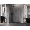 Mexen Lunar-B L Duschkabine, links öffnend, 90 x 90 cm, transparent, gebürstetes Gun Gray - 832L-090-090-66-00-L