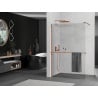Mexen Kioto+ Duschtrennwand mit Ablage Walk-in 140 x 200 cm, transparent, Roségold - 800-140-121-60-00