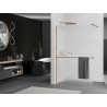 Mexen Kioto+ Duschwand mit Regal Walk-in 70 x 200 cm, matt, Roségold - 800-070-121-60-30
