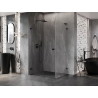 Mexen Lunar-B L Duschkabine, links öffnend, 90 x 80 cm, transparent, schwarz - 832L-090-080-70-00-L