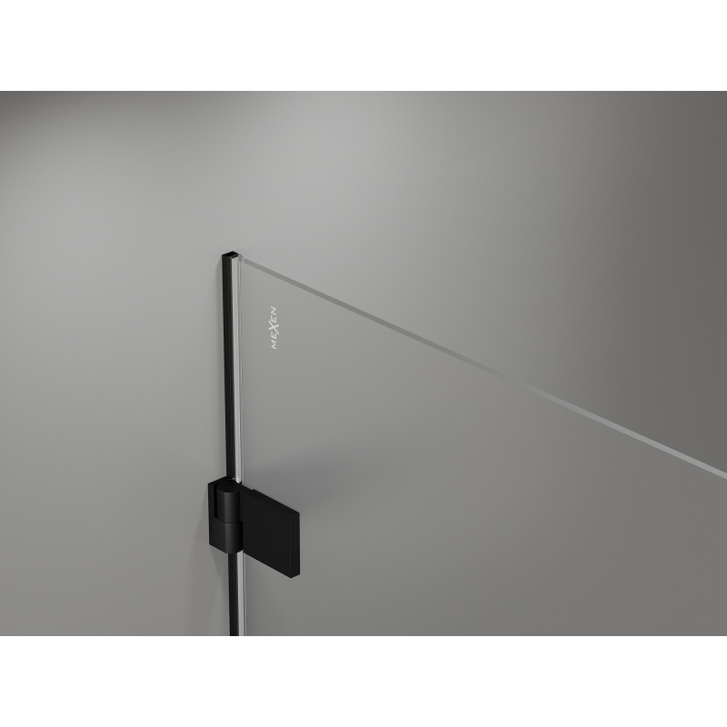 Mexen Lunar-B L Duschkabine schwenkbar links 90 x 90 cm, transparent, schwarz - 832L-090-090-70-00-L