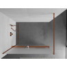 Mexen Kioto+ Duschwand mit Ablage Walk-in 100 x 200 cm, matt, Roségold - 800-100-121-60-30