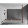 Mexen Kioto+ Duschwand mit Regal Walk-in 120 x 200 cm, Frost, Roségold - 800-120-121-60-30