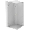 Mexen Lunar-B L schwenkbare Duschkabine links 80 x 80 cm, transparent, gebürsteter Nickel- 832L-080-080-97-00-L