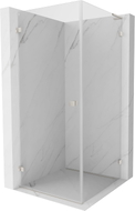 Mexen Lunar-B L schwenkbare Duschkabine links 80 x 80 cm, transparent, gebürsteter Nickel- 832L-080-080-97-00-L