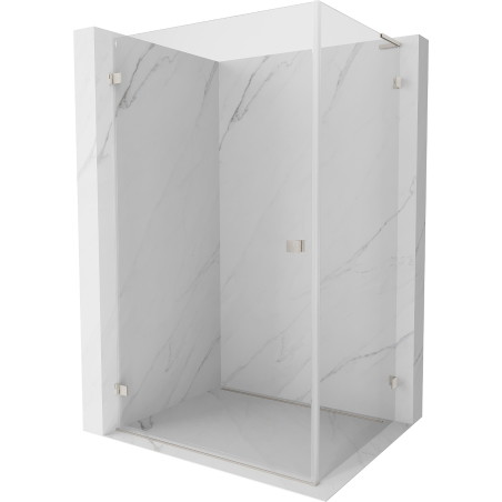 Mexen Lunar-B L Schwingtür-Duschkabine links 95 x 80 cm, transparent, gebürsteter Nickel- 832L-095-080-97-00-L