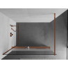 Mexen Kioto+ Duschwand mit Ablage Walk-in 100 x 200 cm, transparent/matt, Roségold - 800-100-121-60-35