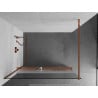Mexen Kioto+ Duschwand mit Ablage Walk-in 110 x 200 cm, transparent/matt, Roségold - 800-110-121-60-35