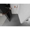 Mexen Kioto+ Duschwand mit Regal Walk-in 80 x 200 cm, Graphit, Roségold - 800-080-121-60-40