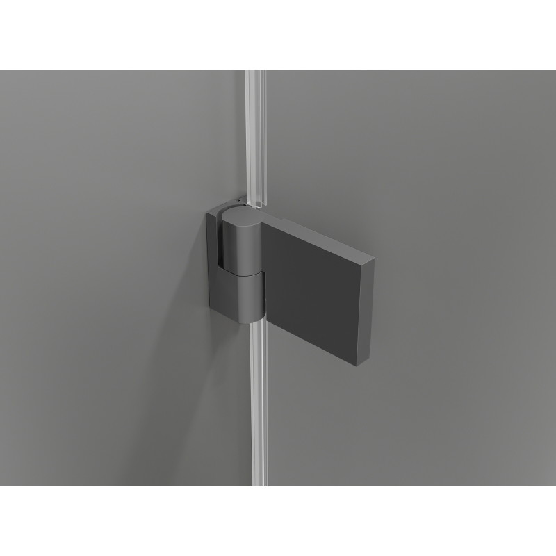 Mexen Lunar-B rechte aufklappbare Duschkabine 100 x 90 cm, transparent, Gun-Metal - 832-100-090-95-00-P