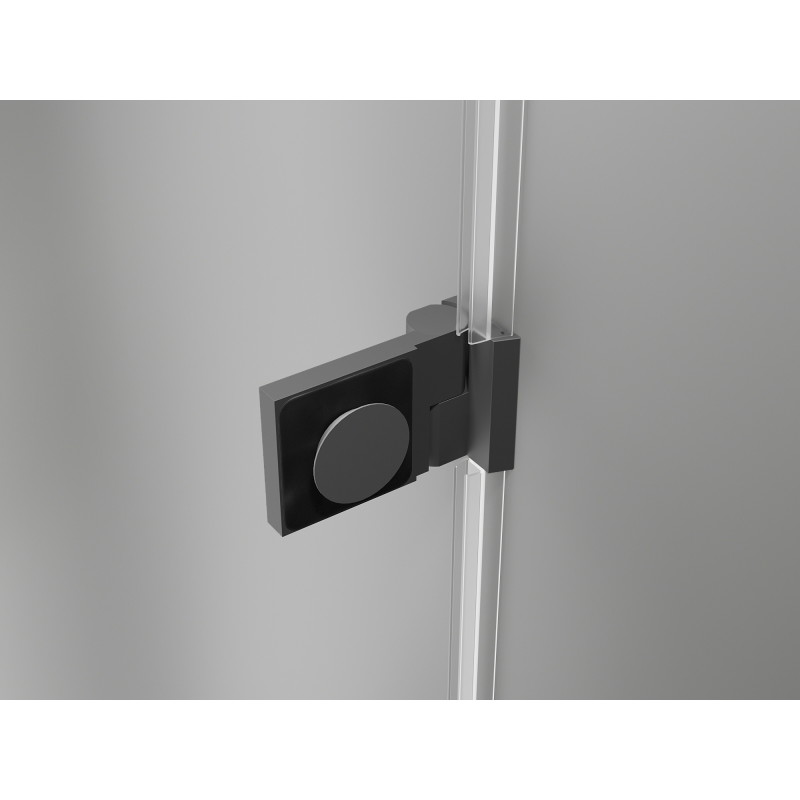 Mexen Lunar-B rechte aufklappbare Duschkabine 100 x 90 cm, transparent, Gun-Metal - 832-100-090-95-00-P