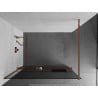 Mexen Kioto+ Duschwand mit Ablage Walk-in 90 x 200 cm, Graphit, Roségold - 800-090-121-60-40
