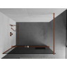 Mexen Kioto+ Duschwand mit Ablage Walk-in 120 x 200 cm, Graphit, Roségold - 800-120-121-60-40