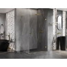 Mexen Lunar-B L Duschkabine schwenkbar rechts 95 x 90 cm, transparent, gold - 832L-095-090-50-00-P