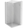 Mexen Lunar-B Duschkabine, rechts schwenkbar, 80 x 80 cm, transparent, gebürsteter Nickel - 832-080-080-97-00-P