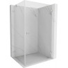 Mexen Lunar-B Duschkabine rechts öffnend 85 x 80 cm, transparent, gebürstetes Nickel - 832-085-080-97-00-P