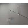 Mexen Lunar-B Duschkabine, schwenkbar, rechts, 95 x 80 cm, transparent, gebürstetes Nickel - 832-095-080-97-00-P