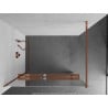 Mexen Kioto+ Duschwand mit Regal Walk-in 80 x 200 cm, Spiegel, Roségold - 800-080-121-60-50