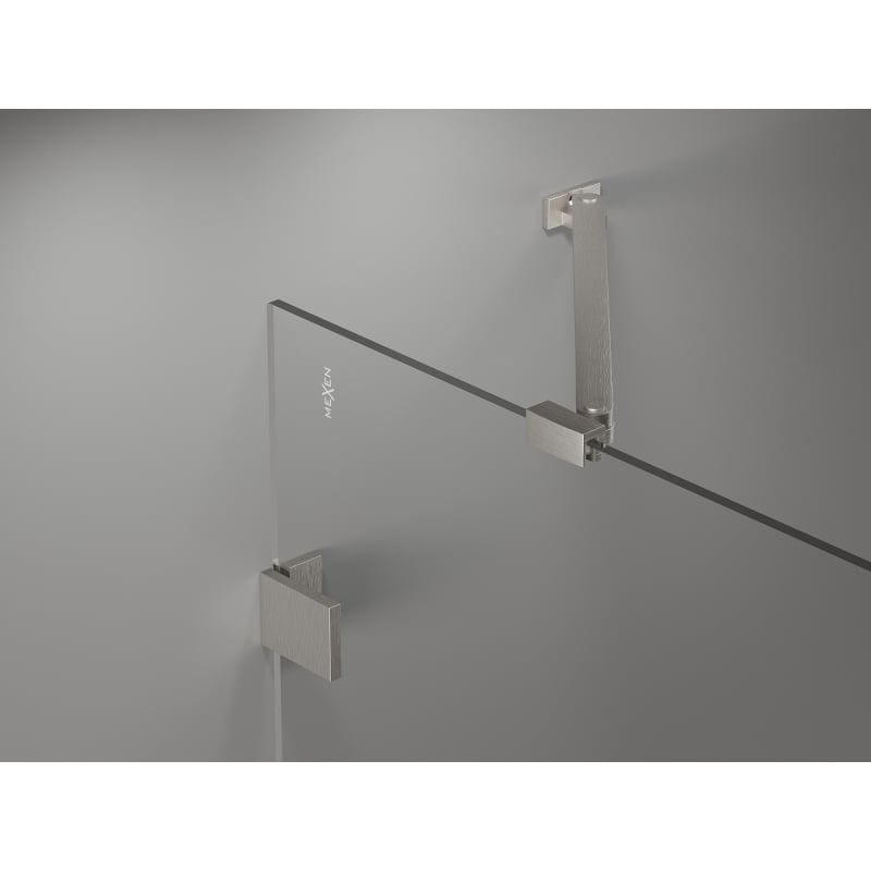 Mexen Lunar-B Duschkabine rechts öffnend 100 x 90 cm, transparent, gebürstetes Nickel - 832-100-090-97-00-P