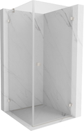 Mexen Lunar-B Duschkabine mit rechtem Türanschlag 100 x 100 cm, transparent, gebürsteter Nickel - 832-100-100-97-00-P