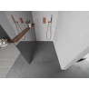 Mexen Kioto+ Duschwand mit Regal Walk-in 100 x 200 cm, Spiegel, Roségold - 800-100-121-60-50