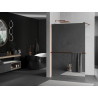 Mexen Kioto+ Duschwand mit Regal Walk-in 100 x 200 cm, Spiegel, Roségold - 800-100-121-60-50