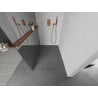 Mexen Kioto+ Duschwand mit Ablage Walk-in 120 x 200 cm, Spiegel, Roségold - 800-120-121-60-50