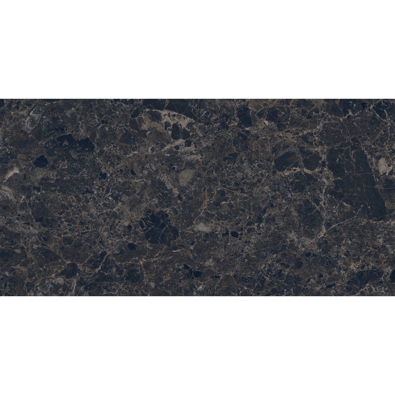 Mexen Slik Emperador Schwarzer glasierter Gres rek. G1, Boden- und Wandfliese 120 x 60 cm, Hochglanz - TL207-120-060-01