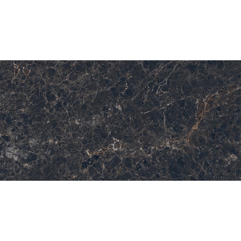 Mexen Slik Emperador Black glasiertes Feinsteinzeug rek. G1, Boden- und Wandfliese 120 x 60 cm, Hochglanz - TL207-120-060-01