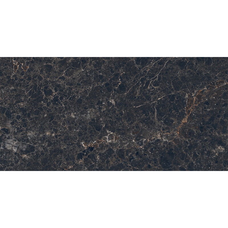 Mexen Slik Emperador Schwarzer glasierter Gres rek. G1, Boden- und Wandfliese 120 x 60 cm, Hochglanz - TL207-120-060-01